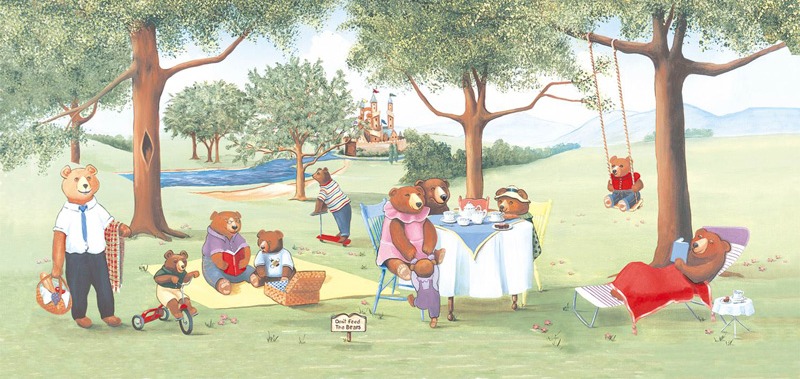 teddy bear picnic painting